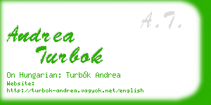 andrea turbok business card